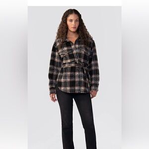 New With Tags Shay Plaid Tie Waist Jacket from Nordstrom